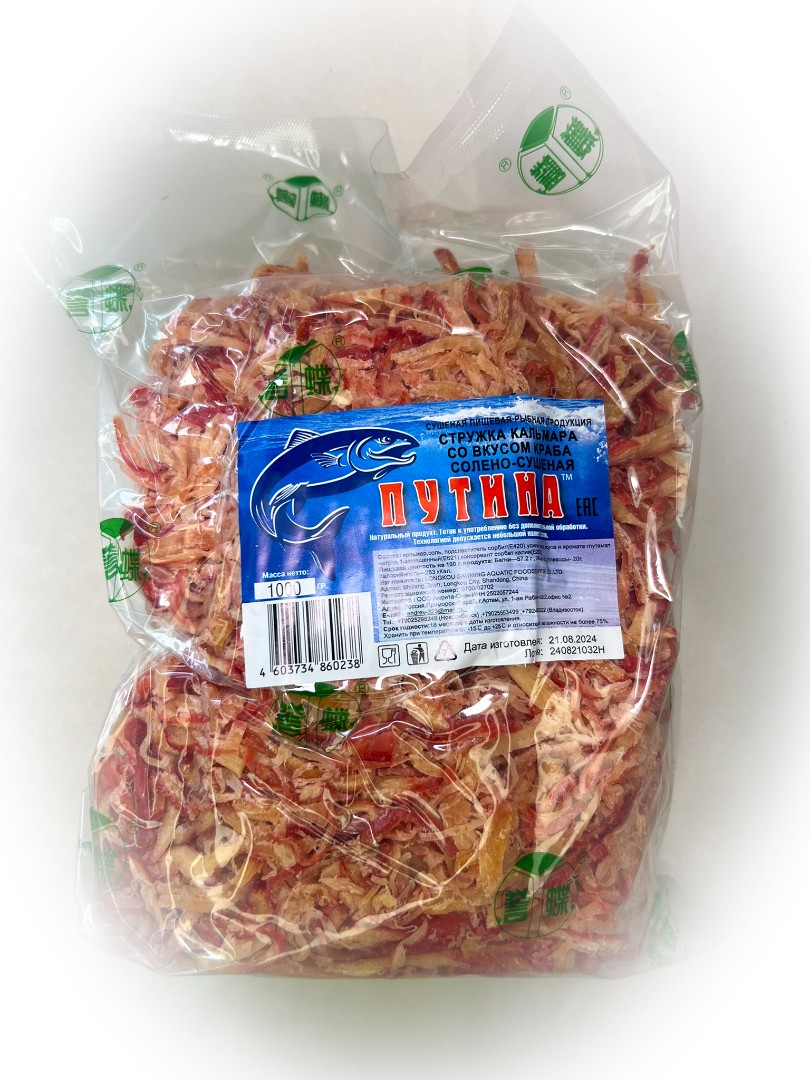 Кальмар стружка со вкусом краба "Розовая" (ПУТИНА) в Муроме