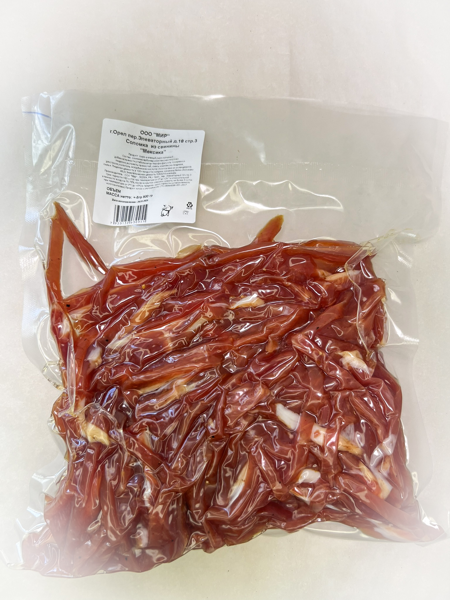 Мясо Соломка свиная "Мексика" (г.Орёл) 0,5 кг в Муроме